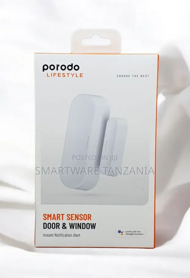 Porodo Smart Sensor For Door Window, 45m Wi-fi Range