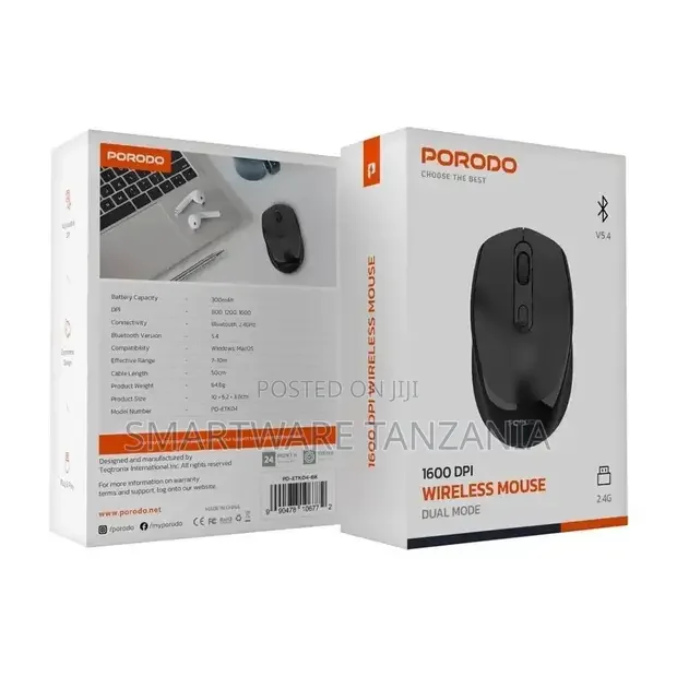Porodo Wireless Mouse Dual Mode