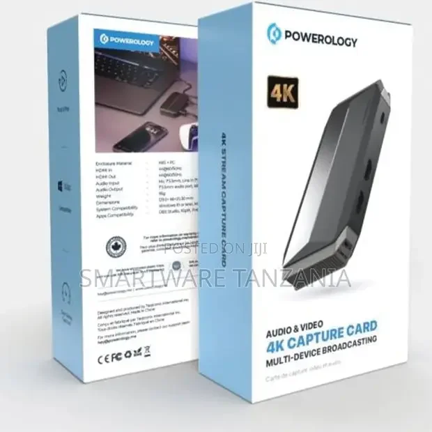 Powerology Capture Card C 3.2 Gen1 Input Loopout Hdmi 2.0, Aux