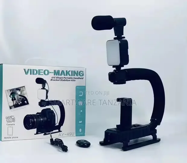 Professional Smartphone Camera Stabilizer Handheld With Mic