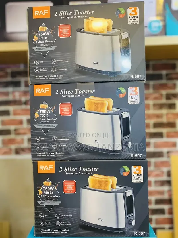 RAF 2 Slice Toaster R.507- BlackSilver