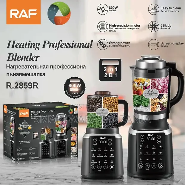Raf 800w Heating Blender 2-in-1 Hot Soup Smoothie Maker R.2859r