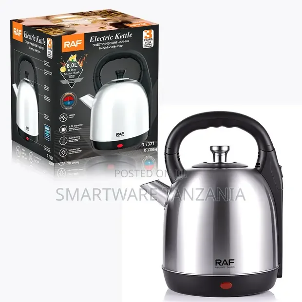 Raf Electric Kettle R.7321 - Large 6l Capacity Fast Boil Kettle