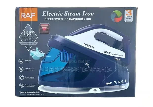RAF Electric Steam Iron  2600W  Ceramic Soleplate