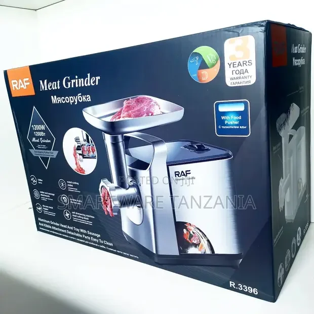 RAF Powerful HomeButchery Meat MincerGrinder 1200W