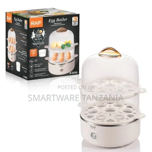 Raf R.0055 14-Egg Boiler 350w Two Tier Auto Protection White