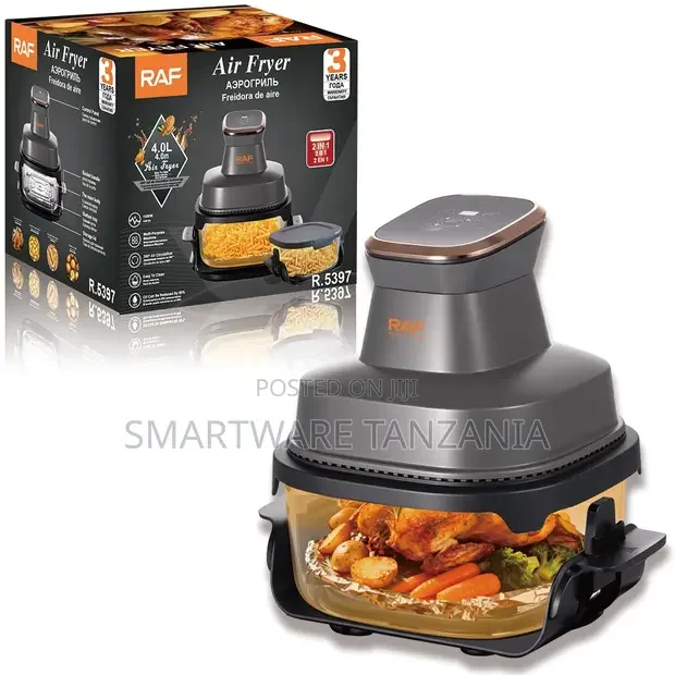 Raf R.5397 Air Fryer 1500w - 4l Dual-zone Oil-free Fryer