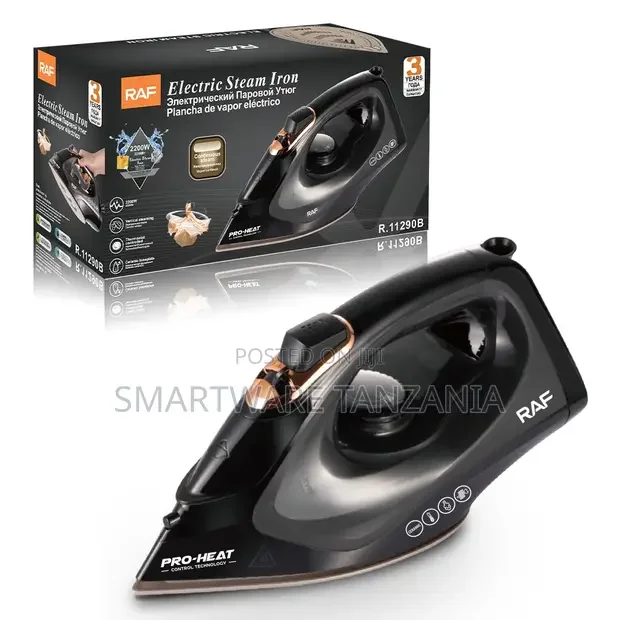 Raf Steam Iron 2200w R.11290b Black Ceramic Vertical Steaming Iron