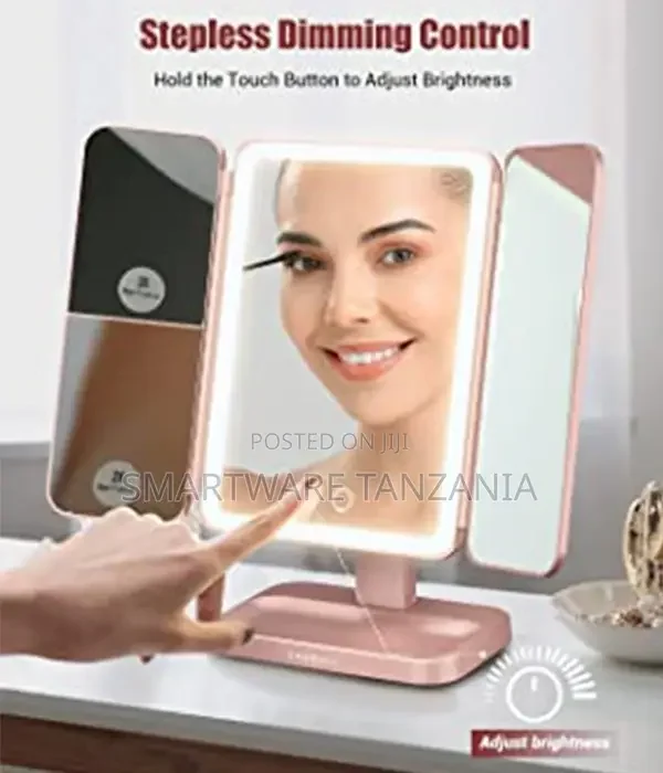 Rechargeable LED Lighted Mirror Portable Smart Touch