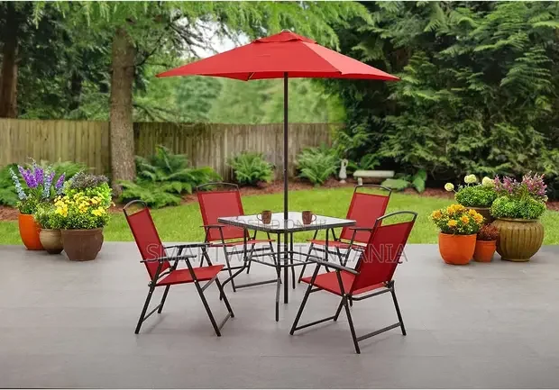 Red Polyester Cover, Outdoor Table Umbrellas For Garden