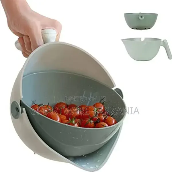Rotatable Colander Strainer Bowl Set With Handle
