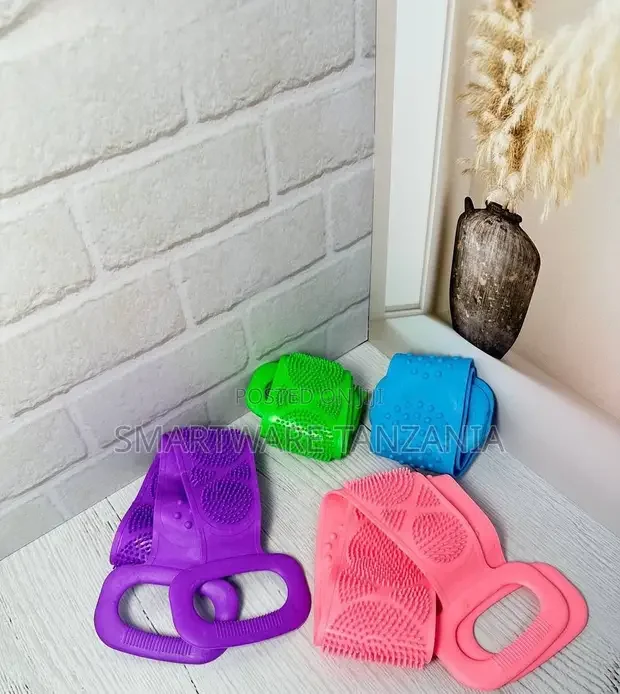Silicone Body Back Scrubber Bath Brush Massage Strap V1199