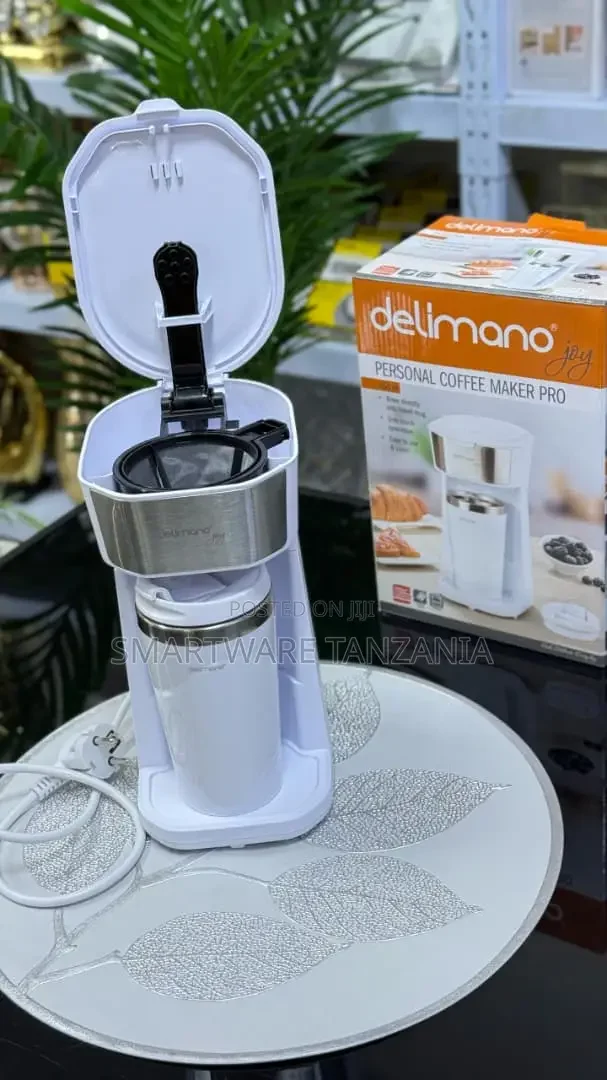 Single-Serve Compact Coffee Maker Brewer Includes 14oz Thermal Mug