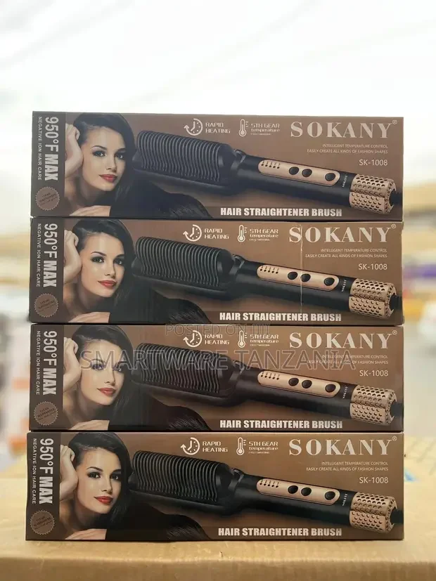 SOKANY Hair Straightener Brush Negative IonHeat Control