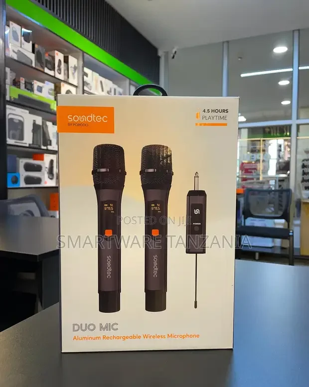 Soundtec Duo Mic Aluminum Rechargeable Wireless Microphone 4.5h
