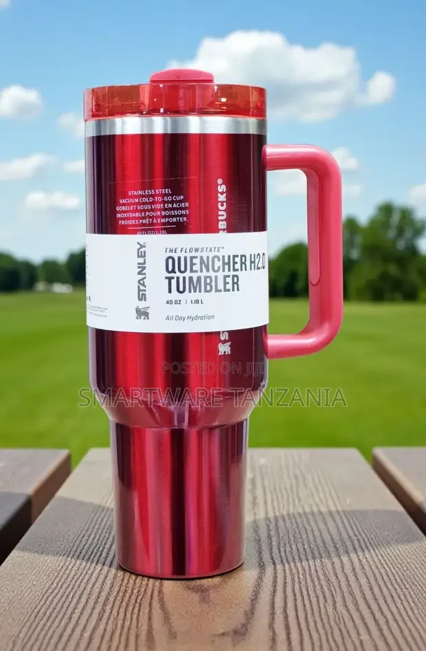 Stanley X Starbucks Quencher H2.0 40oz Metallic Red Tumbler 1.18l