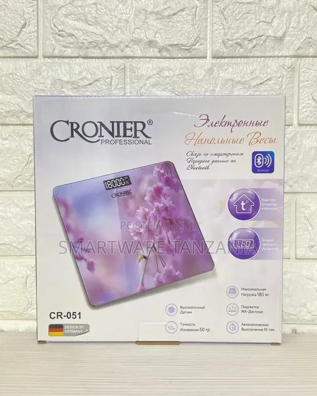 Tempered Glass With LCD Display  Bathroom Weighing Scale