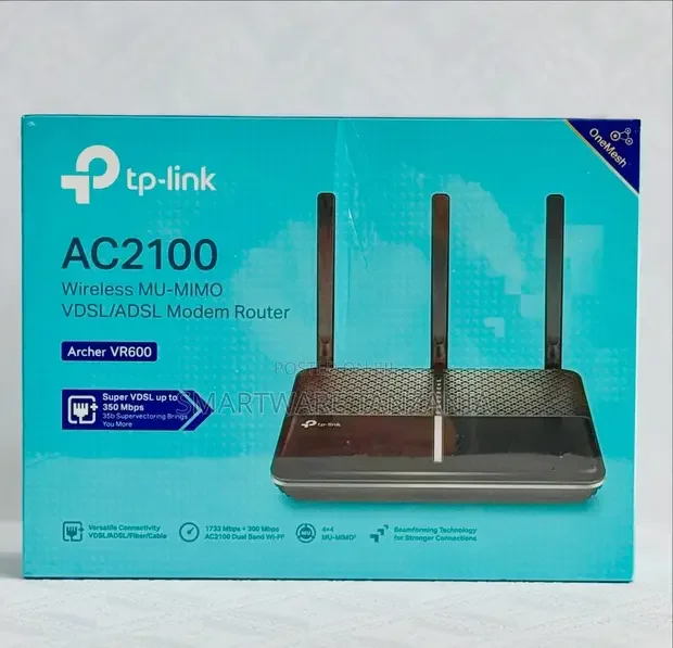 Tp-Link Ac2100 VDSLAdsl Modem Router - Archer Vr600 Dual Band