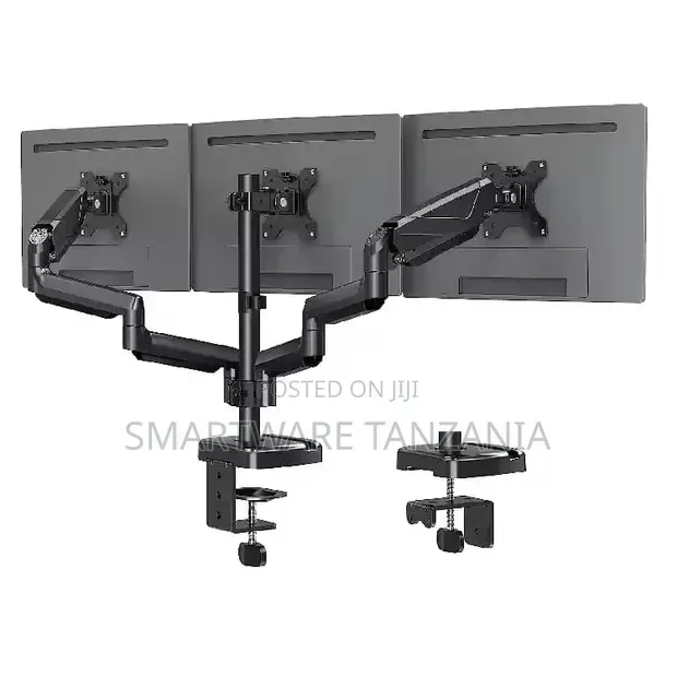 Triple Monitor Mount Screens Up to 27 Locking Center Mount