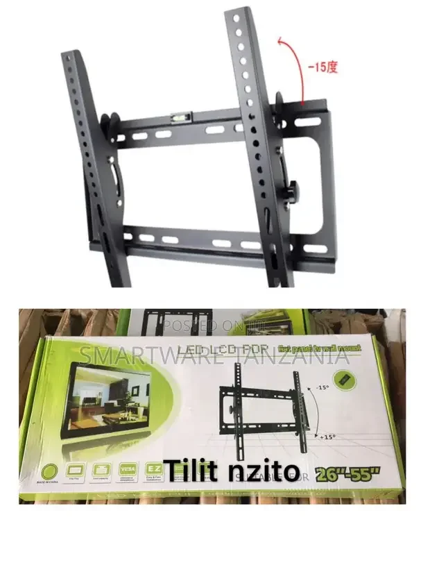 TV Wall Bracket Mount With Storage Rack Ultra Slim Up To 55