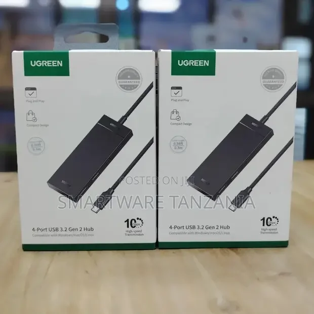 Ugreen 4-Port Usb 3.2 Gen 2 Hub High Speed 10gbps Data Transfer Usb-C