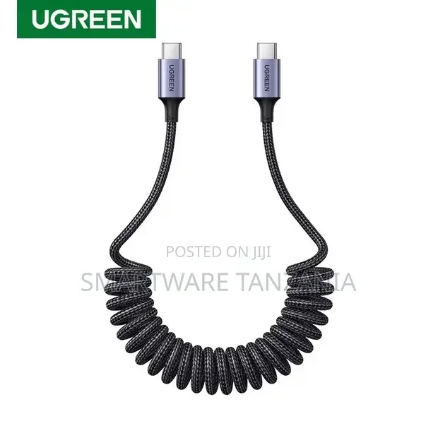 Ugreen Car Spring Usb C Cable 100w Pd Fast Charging 1.5m Type C Data
