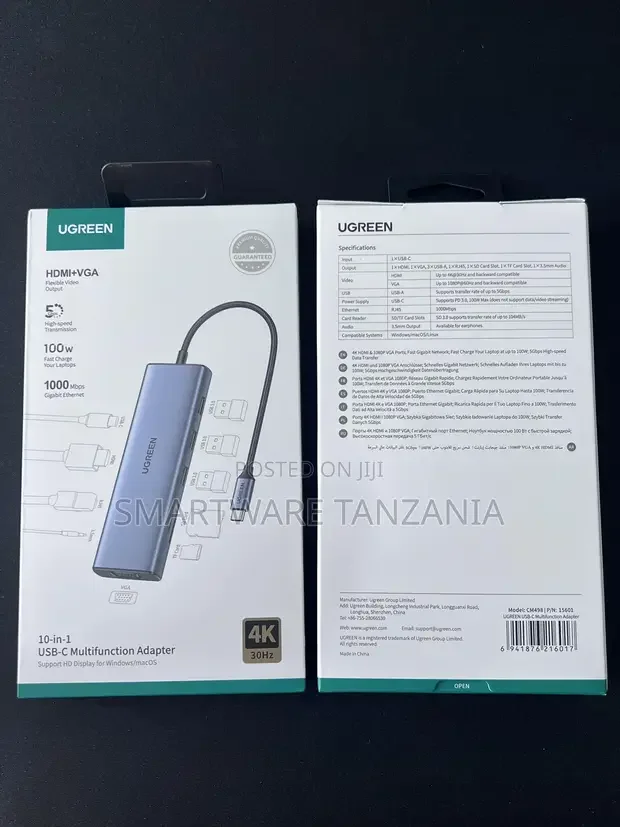 Ugreen Docking Station Dual Monitor, Usb C Hub (10-in-1), Dual Hdmi