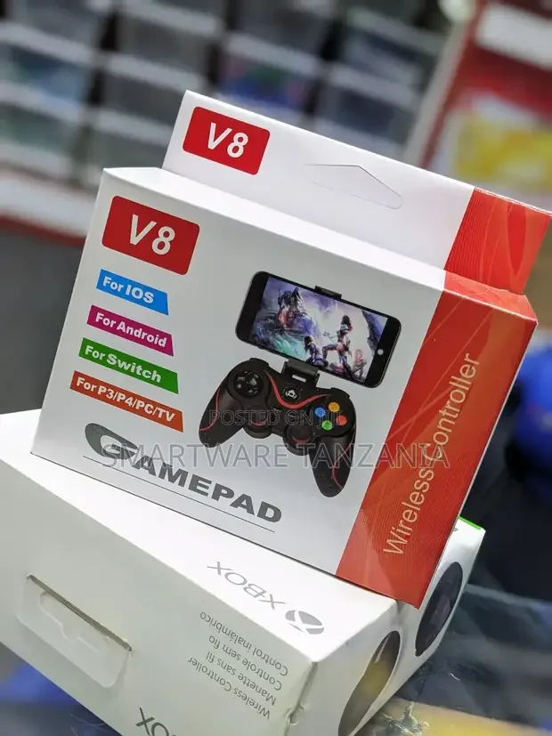 V8 Wireless Gaming Controller Gamepad for Android, Ios, Pc, Ps3