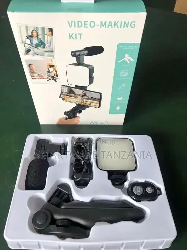 Video Making Accessories Kit Tripod Stand Phone Mount Clip