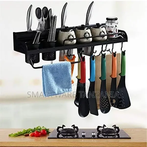 Wall Mounted Kitchen Racks Cooking Utensil Tools Aluminum
