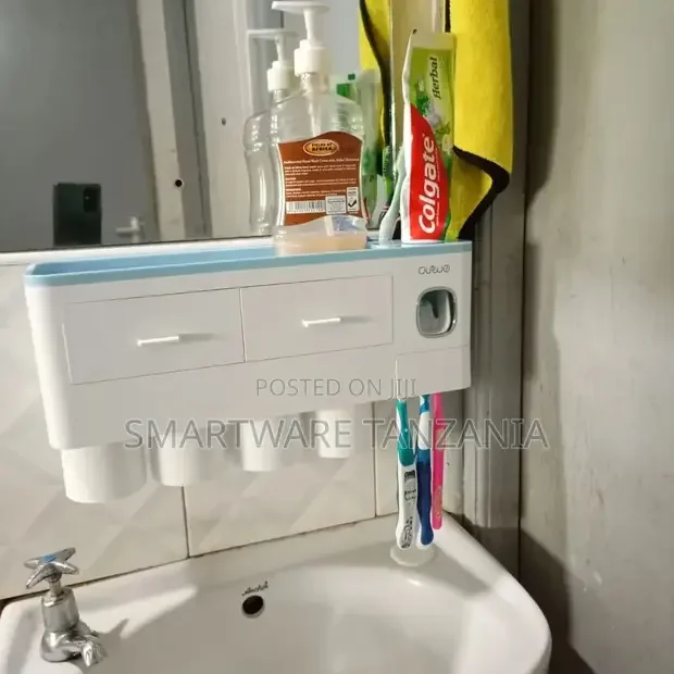 Wall Mounted, Multifunction Toothpaste Dispenser Toothbrush