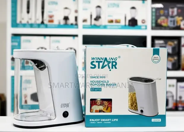 Winning Star St-9715 Hot Air Popcorn Maker 1200w for Healthy Snacks