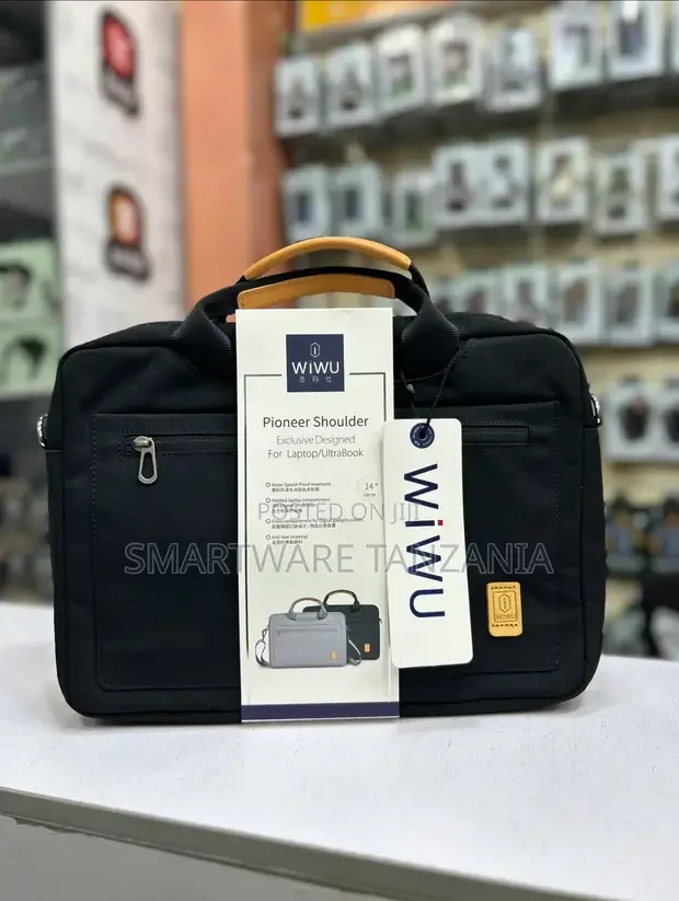 Wiwu Pioneer Shoulder Laptop Bag 14 Inch Water Splash Proof Black