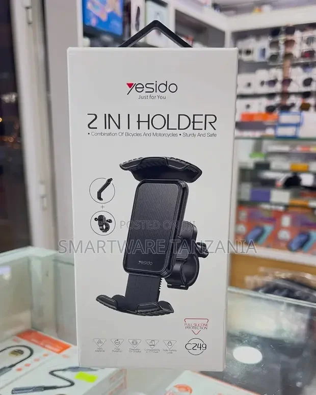 Yesido C249 Bike Motorcycle Phone Holder 2in1 Mount 360 Rotation