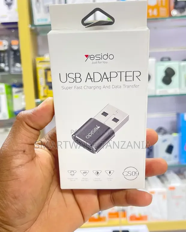 Yesido Gs09 Usb to Type-C Adapter Fast Charging Data Transfer